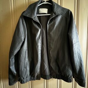 OAK + FORT Grey Bomber Jacket - oversized